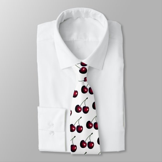 Dark Red Cherry Neck Tie - Custom Colors Krawatte (Gebunden)