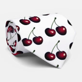 Dark Red Cherry Neck Tie - Custom Colors Krawatte (Gerollt)