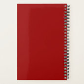 Dark Red Classic Stripe Spiral Notebook Planer (Rückseite)