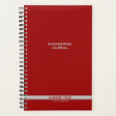 Dark Red Classic Stripe Spiral Notebook Planer (Vorderseite)