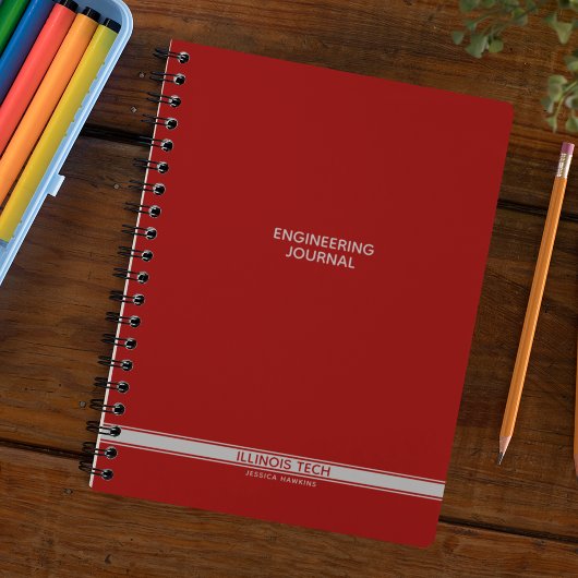 Dark Red Classic Stripe Spiral Notebook Planer