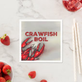 Dark Red Crawfish Boil Party Serviette (Beispiel)