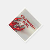 Dark Red Crawfish Boil Party Serviette (Ecke)