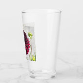 Dark Red Dahlia Bloom Floral Drinks Glas (Links)