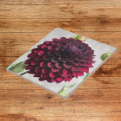 Dark Red Dahlia Bloom Floral Keramik Tile Fliese