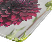 Dark Red Dahlia Bloom Floral Schneidebrett (Ecke)