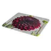 Dark Red Dahlia Bloom Floral Schneidebrett (Ecke)