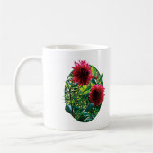 Dark Red Dalhias Kaffeetasse (Links)