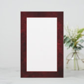Dark Red Damask Schreibpapier Briefpapier (Stehend Vorderseite)