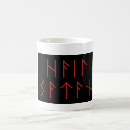Dark Red Elder Futhark Hail Satan Kaffeetasse