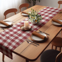 Dark Red Farmhouse Buffalo Kariert