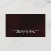 Dark Red Fitness Personal Trainer Business Card Visitenkarte (Rückseite)