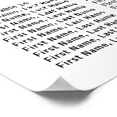 Dark Red Floral 20-Tisch Hochzeitskarte Poster (Ecke)