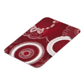 Dark Red Floral AI art Magnet (Linke Seite)