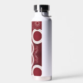 Dark Red Floral AI art Trinkflasche (Links)