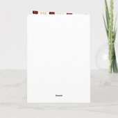 Dark Red Floral Brown Hair Girl Happy Birthday Karte (Rückseite)