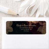 Dark Red Floral Gothic Boho Return Address (Insitu)