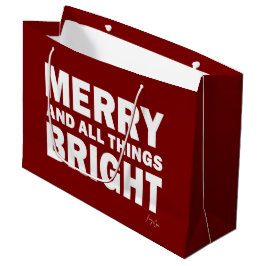 Dark Red Gift Bag | Merry & All Things Bright Große Geschenktüte