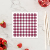 Dark Red Gingham Kariert Pattern Serviette (Beispiel)