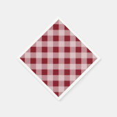 Dark Red Gingham Napkins Serviette (Ecke)