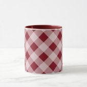 Dark Red Gingham Tasse (Zentrum)