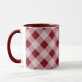 Dark Red Gingham Tasse (Links)