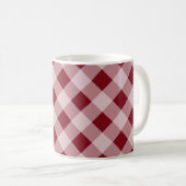 Dark Red Gingham Tasse (VorderseiteRechts)