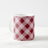 Dark Red Gingham Tasse (Vorderseite Links)