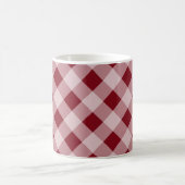 Dark Red Gingham Tasse (Mittel)