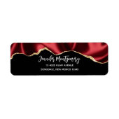 Dark Red Glam Wavy Satin Abstract Design (Vorne)