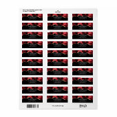 Dark Red Glam Wavy Satin Abstract Design (Vorne)