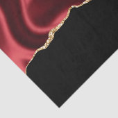Dark Red Glam Wavy Satin Abstract Design Seidenpapier (Ausschnitt)