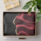 Dark Red Glam Wavy Satin Abstract Design Seidenpapier (Geschenk)
