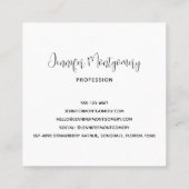 Dark Red Glam Wavy Satin Abstract Design Square Quadratische Visitenkarte (Rückseite)