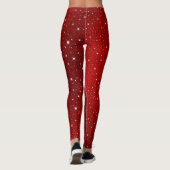 Dark Red Glittering Schöne Trendy Elegant Leggings (Rückseite)