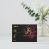 Dark : Red & Gold Business Card Visitenkarte (Stehend Vorderseite)