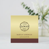Dark-red gold design,Logo or Photo in gold circle, (Stehend Vorderseite)
