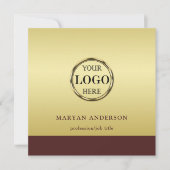 Dark-red gold design,Logo or Photo in gold circle, (Vorderseite)