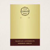 Dark-red gold design,Logo or Photo in gold circle, (Vorderseite)