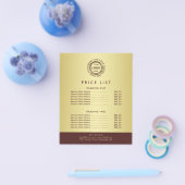 Dark-red gold design,Logo or Photo in gold circle, Flyer (Einzeln)