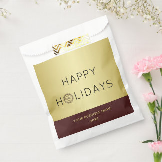 Dark-red gold design,Logo or Photo in gold circle, Geschenktütchen