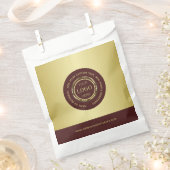 Dark-red gold design,Logo or Photo in gold circle, Geschenktütchen (Ausgeschnitten)
