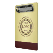 Dark-red gold design,Logo or Photo in gold circle, Mini Klemmbrett (Gewinkelt2)