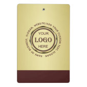 Dark-red gold design,Logo or Photo in gold circle, Mini Klemmbrett (Rückseite)