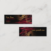 Dark Red & Gold Mini Business Card Visitenkarte (Vorne/Hinten)