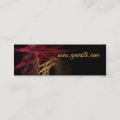 Dark Red & Gold Mini Business Card Visitenkarte (Rückseite)