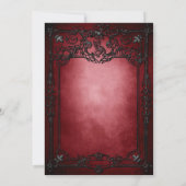 Dark Red Gothic Halloween wedding invitation Einladung (Rückseite)