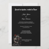 Dark Red Gothic Halloween wedding invitation Einladung (Vorderseite)