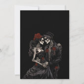 Dark Red Gothic Halloween wedding invitation Einladung (Rückseite)