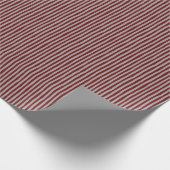 Dark Red & Gray Wonky Stripes Geschenkpapier (Ecke)